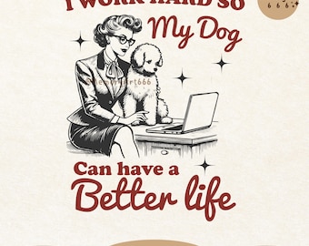Rolig hundmammacitat SVG PNG: Retro hundälskare kontorshumordesign