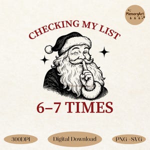 Rolig tomte-tonåringmeme viral 6-7 SVG PNG, jul sex sju högtidslärare gåva