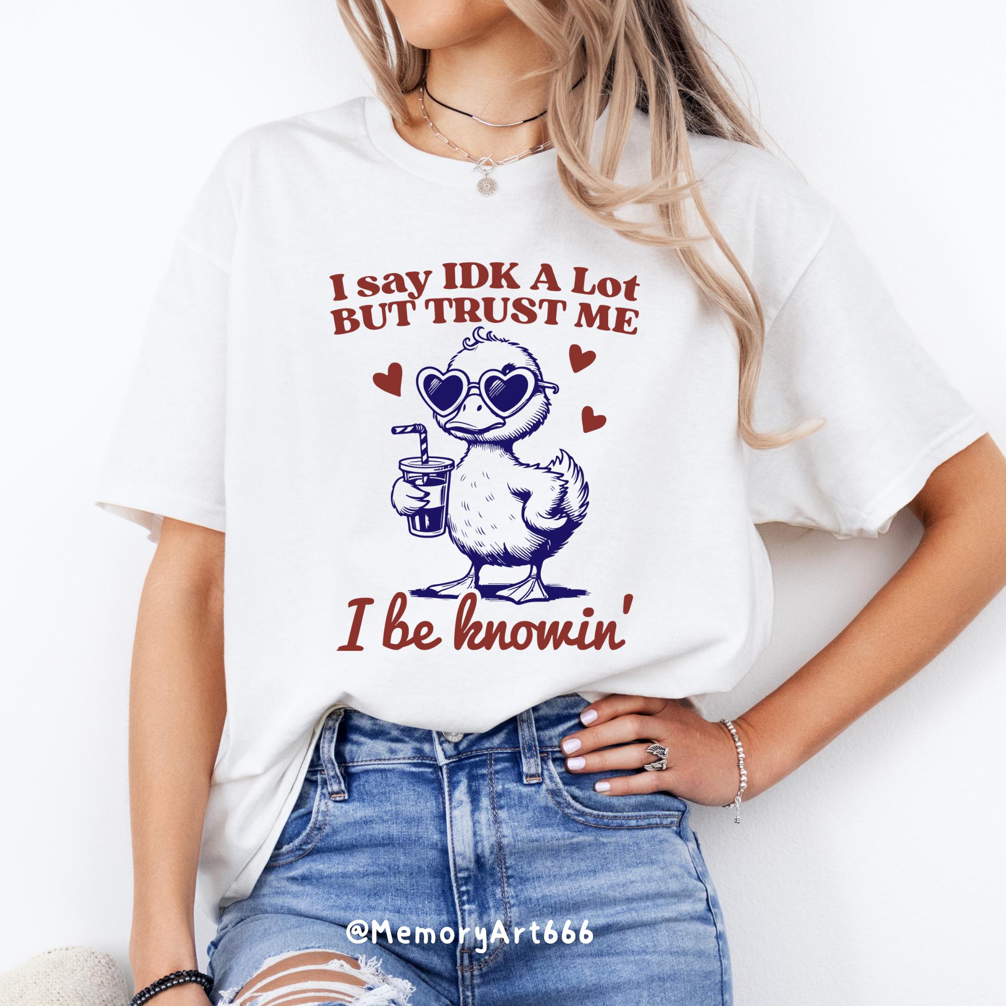 Funny Sarcastic Duck SVG PNG, Retro Snarky Animal Saying Quote