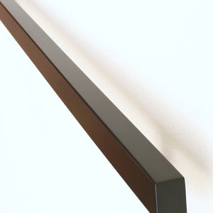 1.5x1.5 Powder Coated Modern Angled Metal Handrail, Handrail For Stairs, modern handrail, Angled End