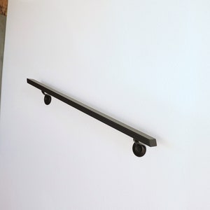 Angled Coat Rails Modern Angled Metal Handrail, Powder Coated Stair Rail, 2x1 Steel - Etsy