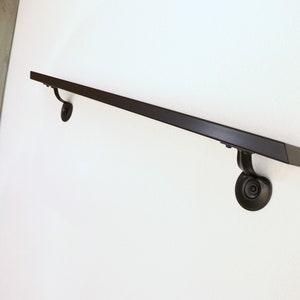 Angled Coat Rails Modern Angled Metal Handrail, Powder Coated Stair Rail, 2x1 Steel - Etsy