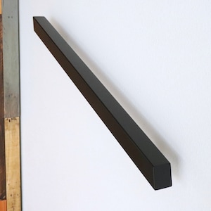 2x2 Powder Coated Modern Angled Metal Handrail, Handrail For Stairs, Angled End