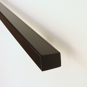 2x1 Powder Coated Modern Angled Metal Handrail, Handrail For Stairs, Angled End