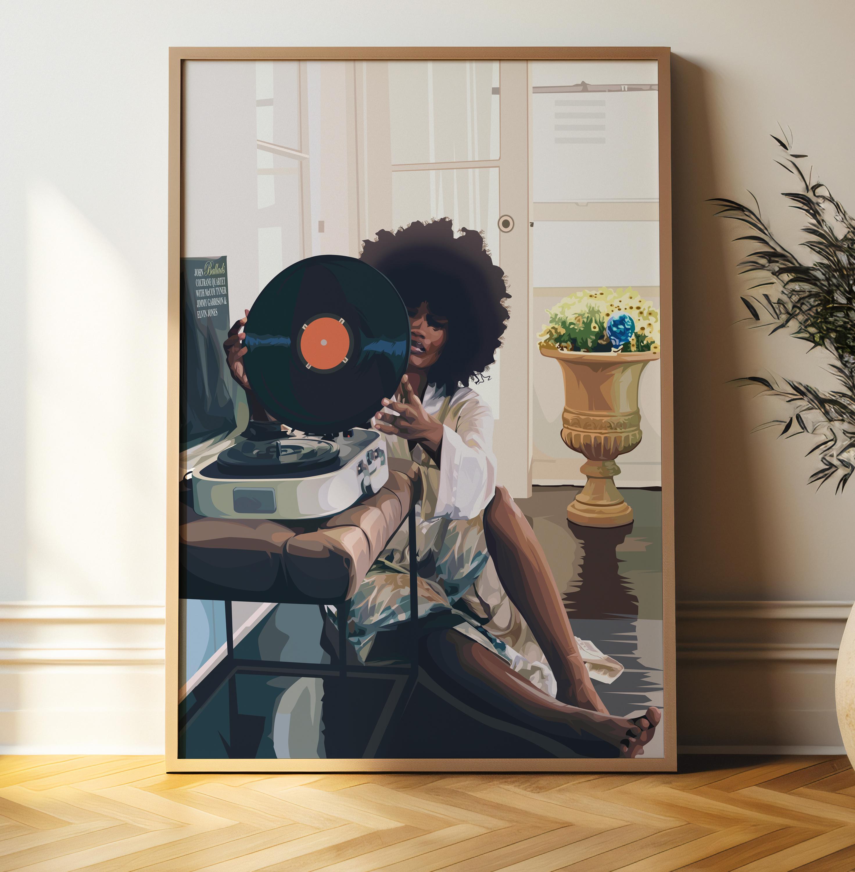 Black Woman Art, Fashion, Black Woman Wall Art, Black Girl Wall Art, black girl wall art, Black girl art, abstract art, Printable Black Art