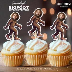 Big Foot personalisierte Gesicht Cupcake Toppers