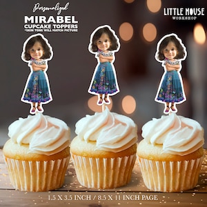 Mirabel Personalized Face Cupcake Toppers