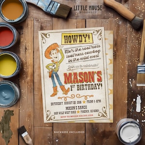 Western Woody Birthday Invitation