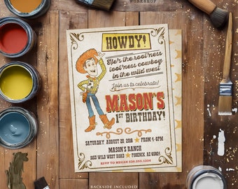 Westerse Woody verjaardagsuitnodiging