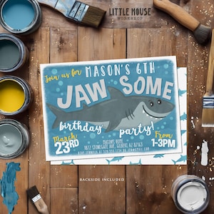 Shark Birthday Invitation