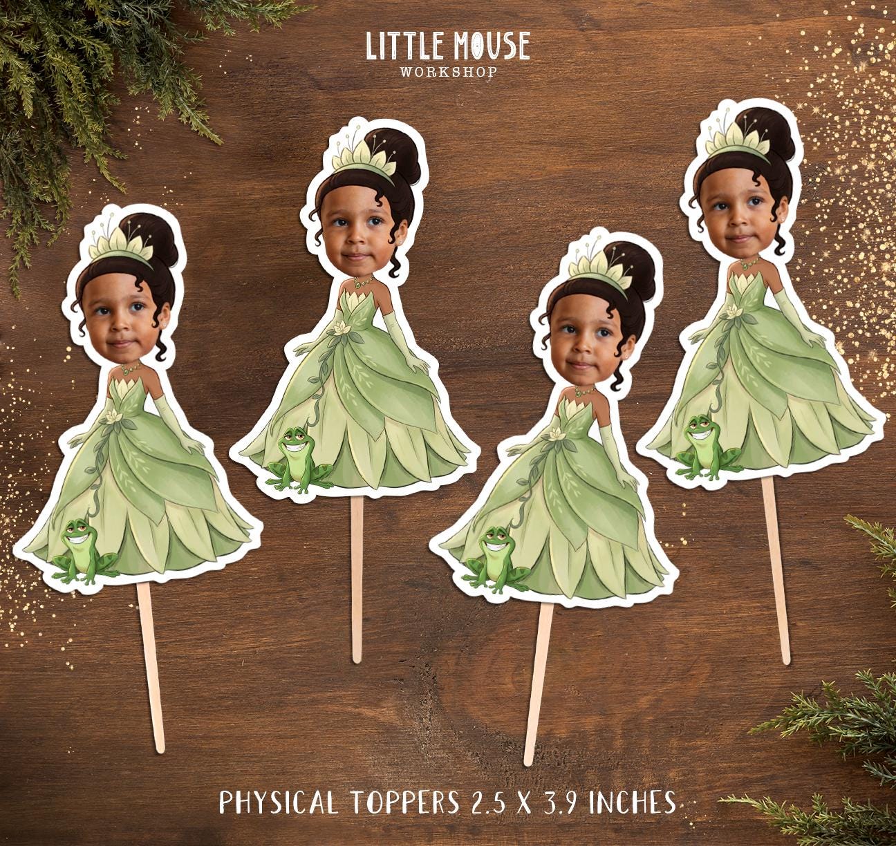 Princess and the Frog Tiana Personalized Birthday Cupcake Toppers ...