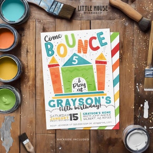 Bounce House Birthday Invitation