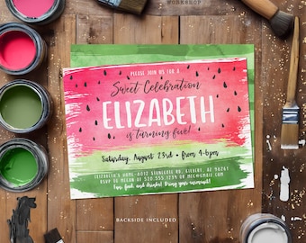 Watermelon Birthday Invitation