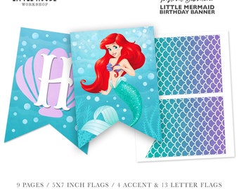 Das Geburtstagsbanner der kleinen Meerjungfrau