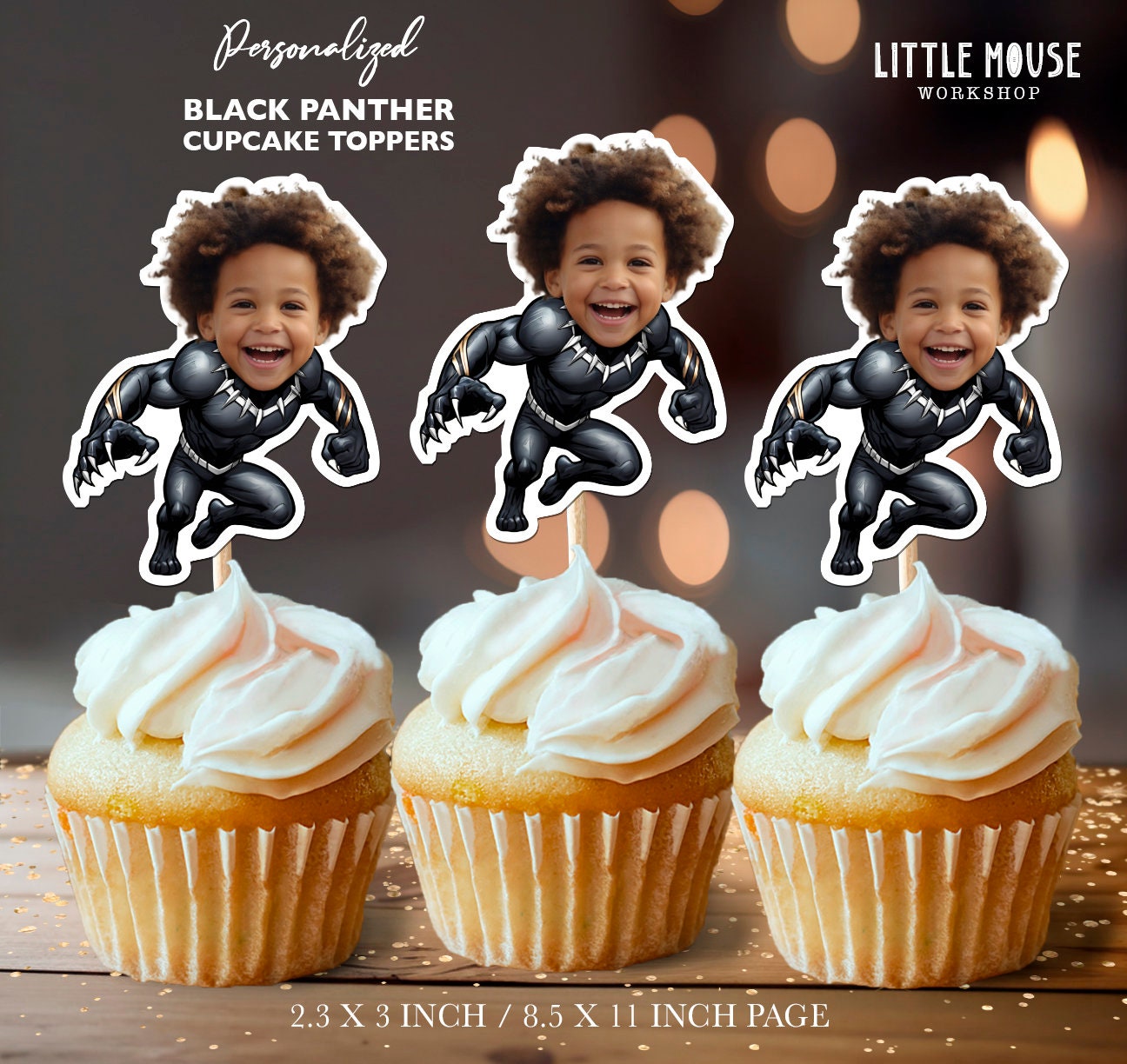 Black Panther Personalized Face Cupcake Toppers - Etsy black-panther-personalized-face-cupcake-toppers-etsy