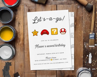 Super Mario Birthday Invitation