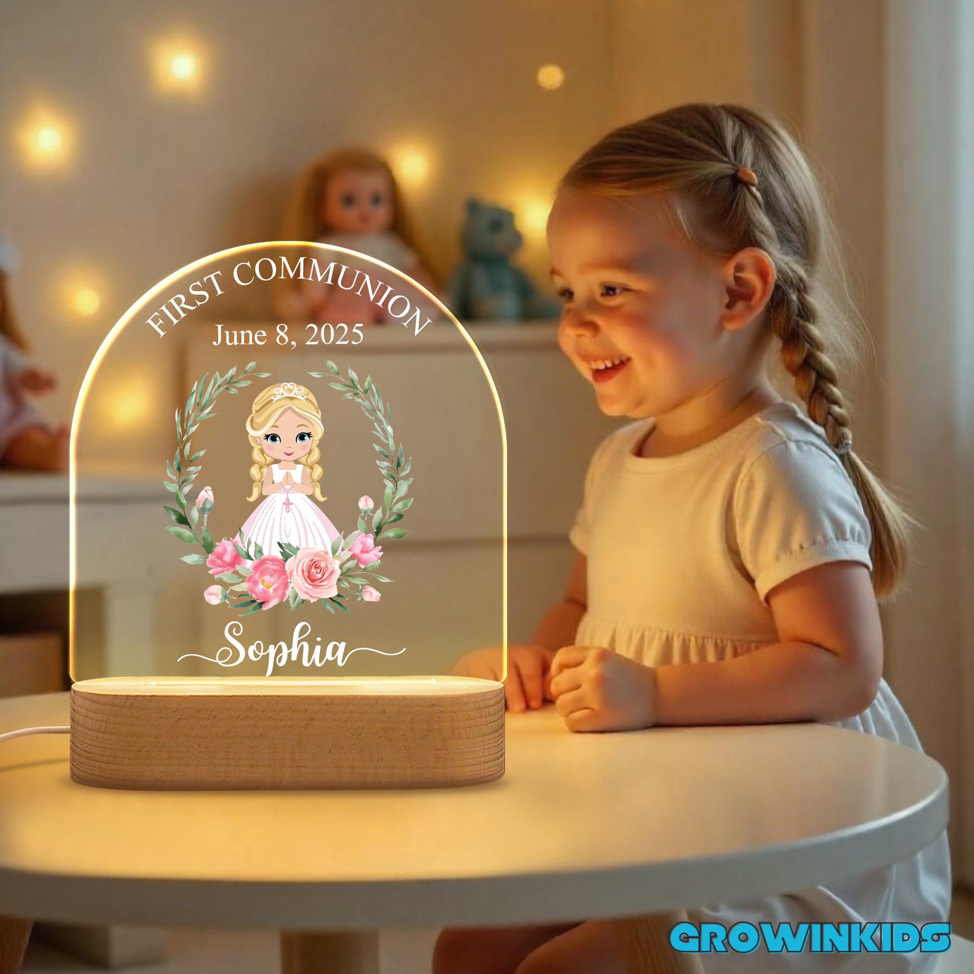 Personalized First Communion Night Light: Custom Christening Gift - Etsy