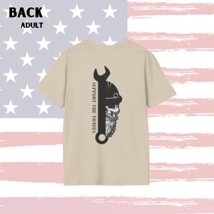 Support the Trades Adult T-Shirt, Blue Collar T-Shirt,Blue Collar Family, Blue Collar Men, blue Collar Wife
