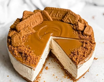 No Bake Lotus Biscoff Cheesecake Recipe | Easy Creamy Dessert | Instant Digital PDF Download