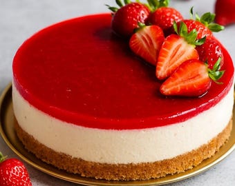 No Bake Strawberry Cheesecake Recipe | Easy Homemade Dessert (PDF Download)