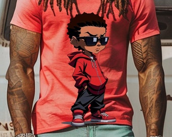 Boondocks Style Cartoon, Rapper,ski Mask, Hip Hop, Gangster, PNG ...