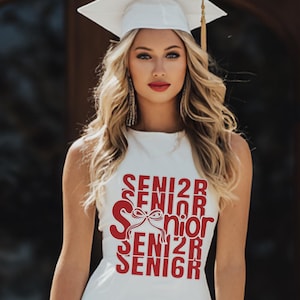 Senior 2026  Png, Bow Pink Red Blue Coquette Senior 2026 , Class of 2026 , Graduation Shirt Iron On Png, Senior 2026 Sublimation