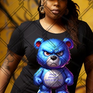 Swear bear care bears t shirt png download trendy rainbow funny meme