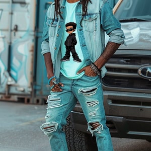 Boondocks style cartoon, Rapper,Ski mask, Hip hop, Gangster, PNG, Cricut,Urban,Street, Sublimation PNG, Clothing Brand, Clothing Design