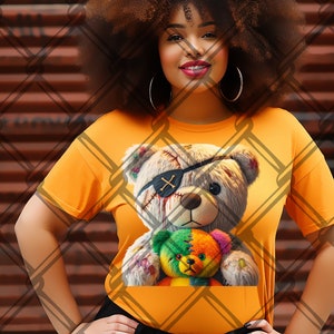 Graffiti Hip Hop Teddy Bear, Cartoon Teddy Bear, Cash, sublimation, digital download, t-shirts png