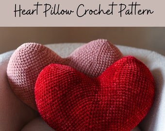 Heart Plush Pillow Crochet Pattern
