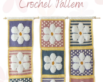 Daisy Flower Wall Hanging Crochet Pattern