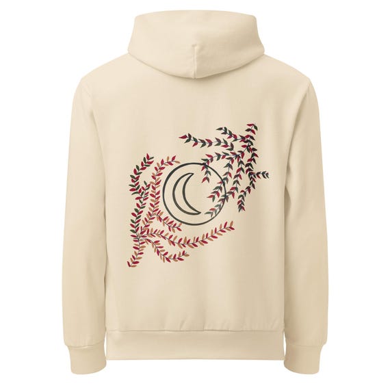 YAESTHARTE Minimalist Moon Branch Hoodie | Streetwear Pullover Comfort