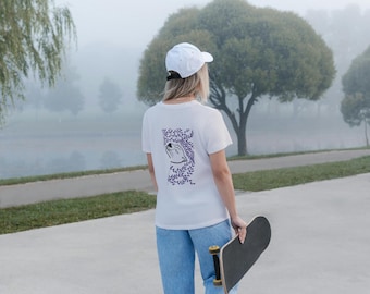 Cat Botanical T-Shirt – Women’s Relaxed Fit