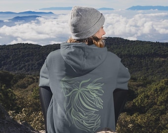 Minimalist Botanical Hoodie – Unisex Streetwear