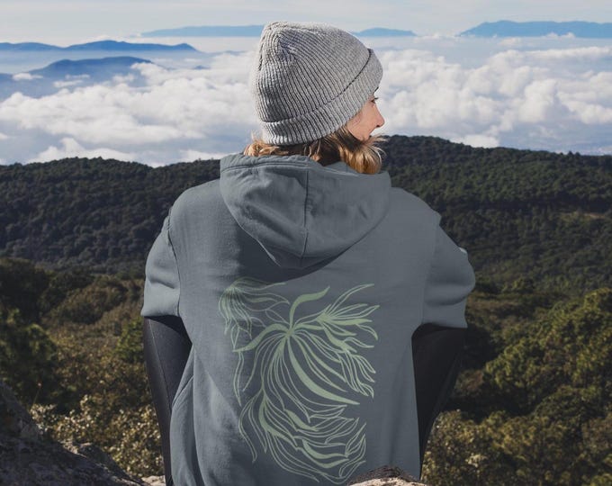 Minimalist Botanical Hoodie – Unisex Streetwear
