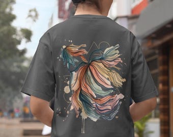 Women's Oversized Faded Art Tee