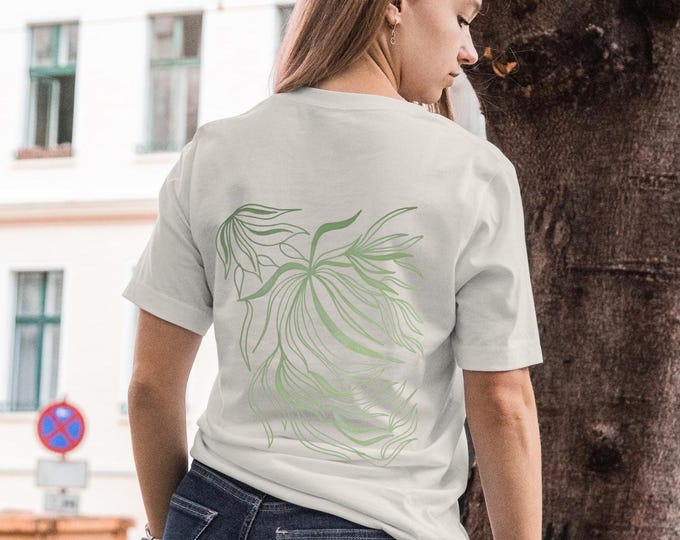 Minimalist Botanical T-Shirt – Women’s Oversized Fit