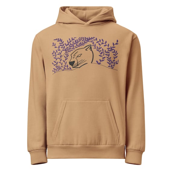 Veiled Mystique Abstract Hoodie | Hand-Drawn Purple Vine Art | Lane Seven Garment Dyed Streetwear