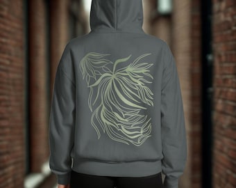 Minimalist Botanical Hoodie – Unisex Streetwear