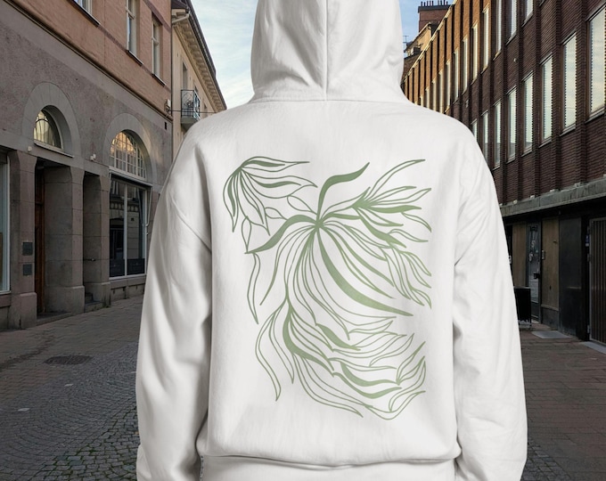 Minimalist Botanical Hoodie –  Unisex Streetwear