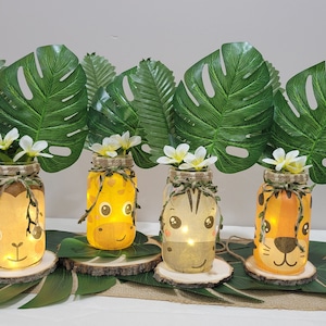 Jungle Animal Baby Shower Centerpiece Set: Safari Party Decor