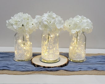 Set di 3 centrotavola per addio al nubilato, decorazioni da tavola floreali illuminate, centrotavola per matrimoni, decorazioni per feste, anniversari, baby shower, decorazioni per la laurea