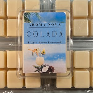 COLADA Wax Melt! Strong scented soy wax melt long lasting home fragrance, Non-toxic Wax Tarts, Home Fragrance Essentials