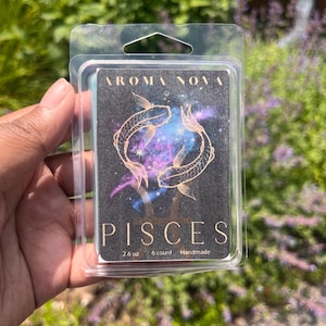Pisces Zodiac Sign Soy Wax Melt Strong Scented Long Lasting Melt, Non-toxic Wax Tarts, Home Fragrance Essentials