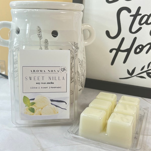 Sweet Nilla | LIMITED TIME | Light Scented Vanilla Soy Wax Melt, Non-toxic Wax Tarts, Home Fragrance Essentials