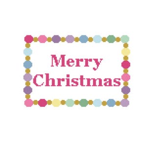 Merry Christmas-slinger 8 x 12 | PDF digitaal borduurpatroon