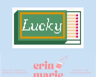 Patrón de bordado digital Lucky Matches Matchbox (PDF)