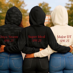 Delta Soror Line Crossing Gift Custom Crop Hoodie for New Sorors and Homecoming Outfits