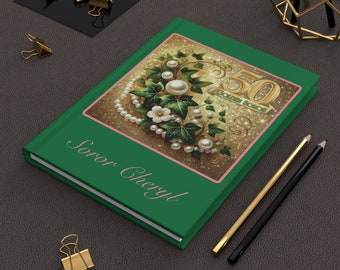 AKA Anniversary Journal Custom AKA Notebook Golden Soror Gift for Mother Sister Grandma