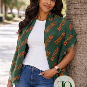 Écharpe légère Rattlers HBCU Mode de retour au pays FAMU Marching 100 Fan Gear HBCU Cadeau de Noël pour les anciens Rattler